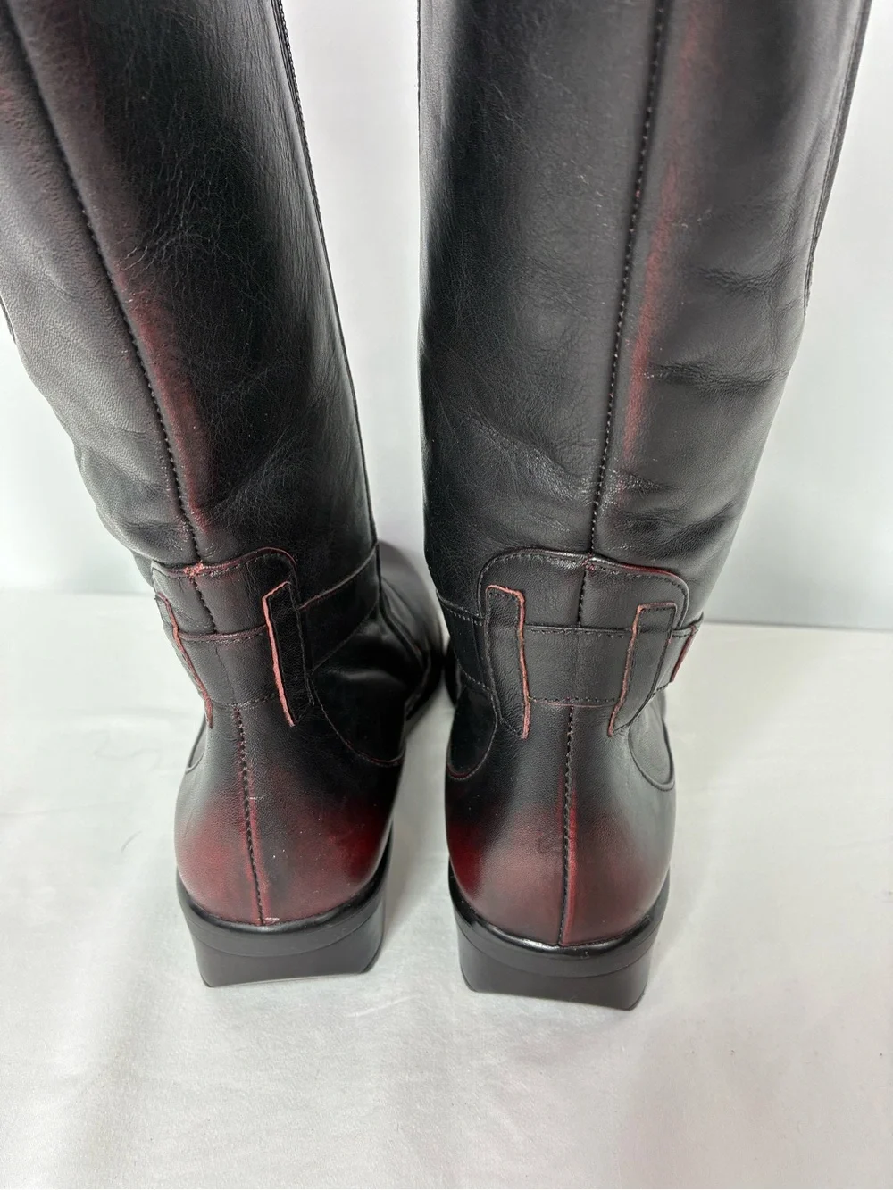 NAOT Leather Knee High Boots EU 37 US 6.5-7 Brown Riding Comfort Zip Boots